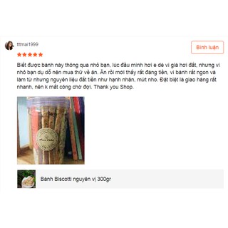 Bánh Biscotti nguyên vị