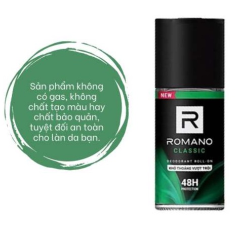 Lăn Khử Mùi Romano Classic 50ml