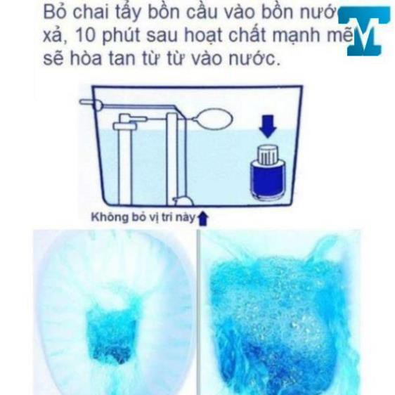 Chai Thả Bồn Cầu Toilet Hàn Quốc Chung Blue - Lọ (Cốc) Tẩy Bồn Cầu Khử Mùi, Diệt Khuẩn