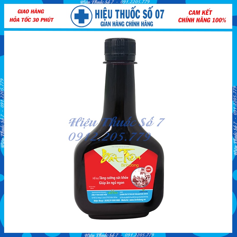 Bát tiên Bình Đông chai 280ml - Giúp bồi bổ cơ thể, tăng cường sức khỏe ăn ngon và ngủ sâu giấc