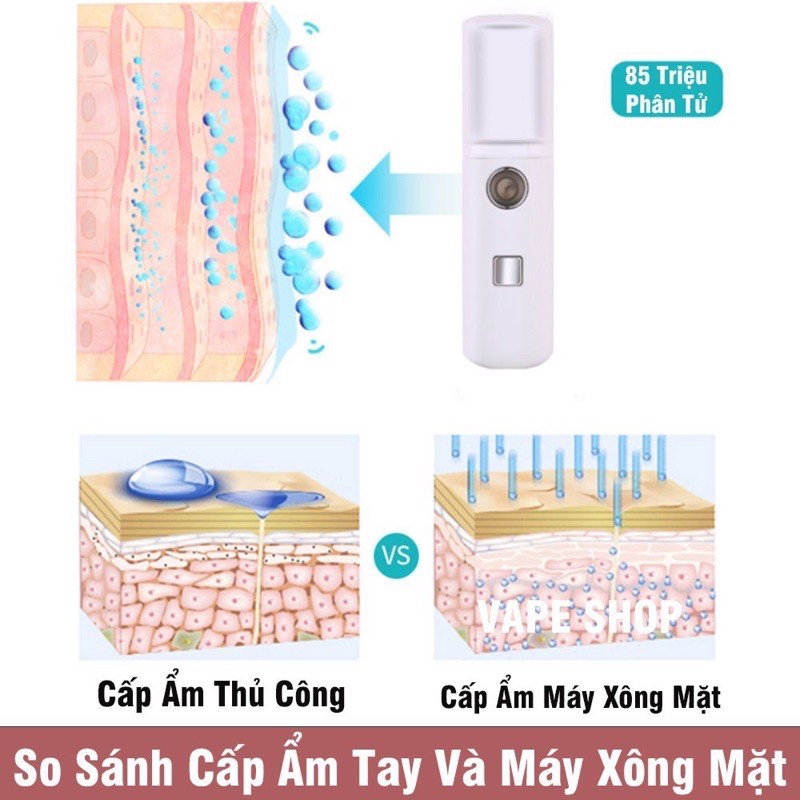 Máy xông mặt xịt khoáng nano, máy phun sương nano