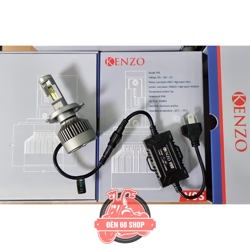 Đèn Pha Led Kenzo V9S | 45W/60W | Chính Hãng | Bảo Hành 24 Tháng
