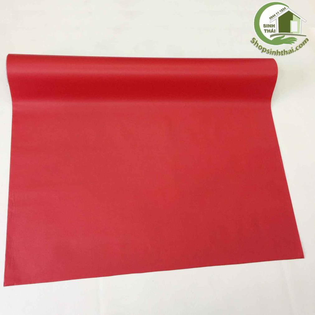 Giấy dán tường màu đỏ nhám - khổ 1,2m - có sẵn keo