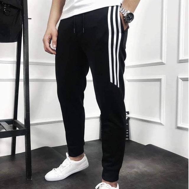 Quần Jogger nỉ, quần thể thao 3 sọc lửng mẫu mới nhất