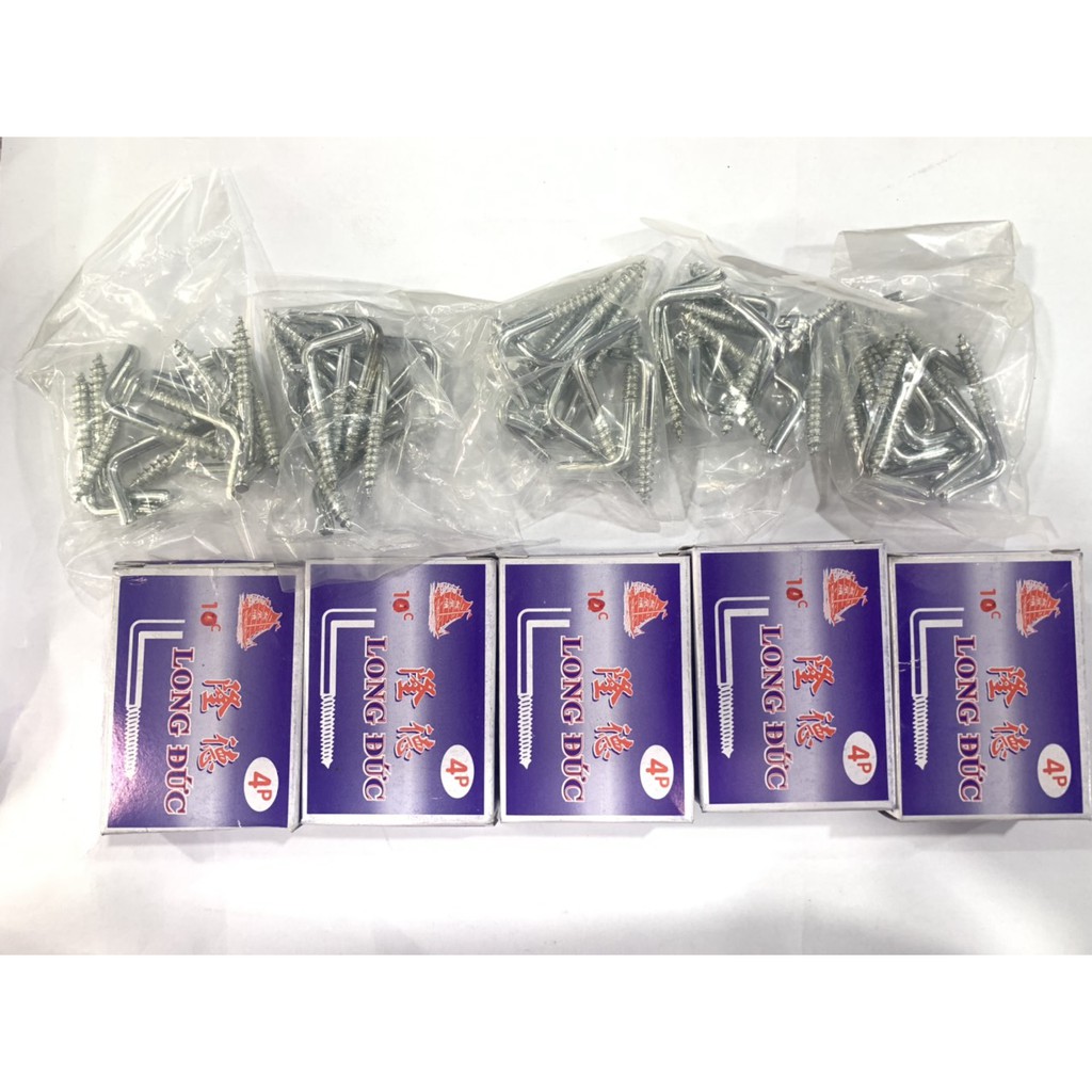 [COMBO 5 hộp] Móc Màn LONG ĐỨC 4P chất lượng cao