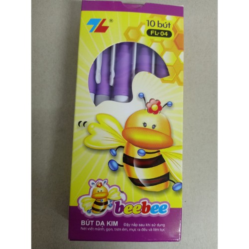 10 cây Bút Dạ Kim FL-04 BeeBee mực tím