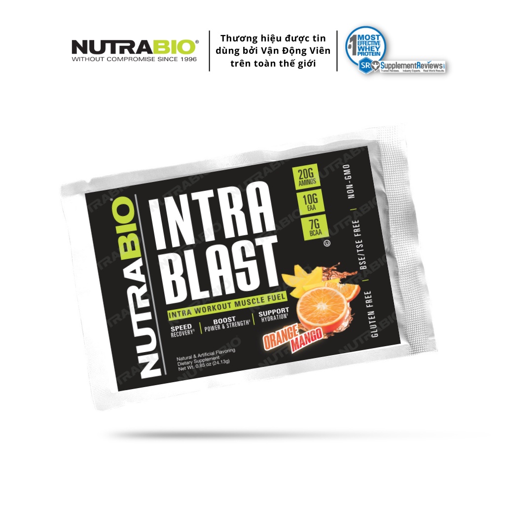 Gói Năng Lượng Nhanh Intra Blast, EAAs + PreWorkout, Tăng Cường Sức Mạnh, Cải Thiện Thể Lực, Trạng Thái Tốt Nhất