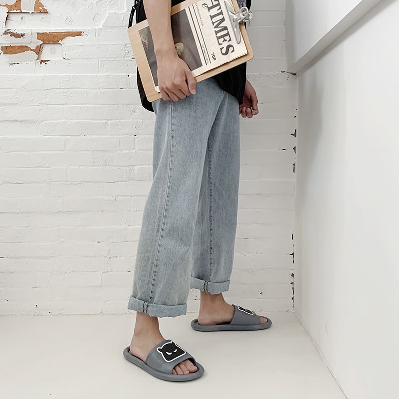 Dép quai ngang đế dày chống trượt phong cách mùa hè Hàn Quốc trẻ trung cho nam và nữ