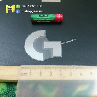Sticker logo Logitech G màu bạc
