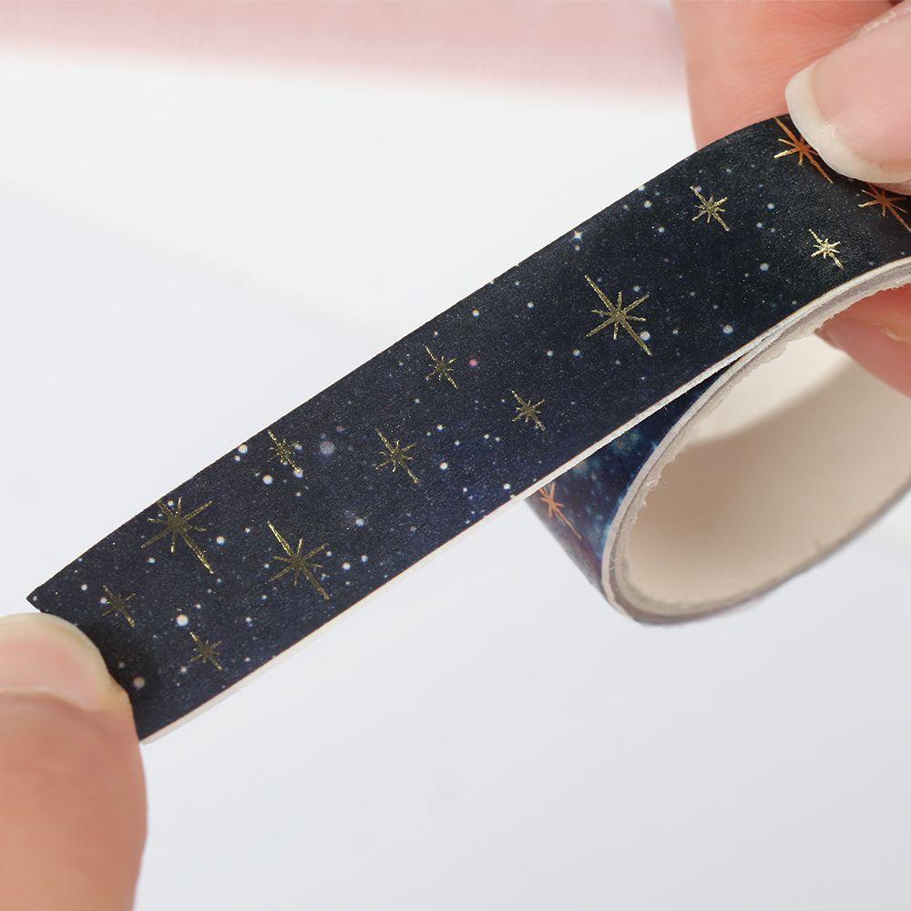 CHOOKEY Set 12 Cuộn Băng Dính Washi Ánh Vàng Dán Trang Trí Sổ Lưu Niệm