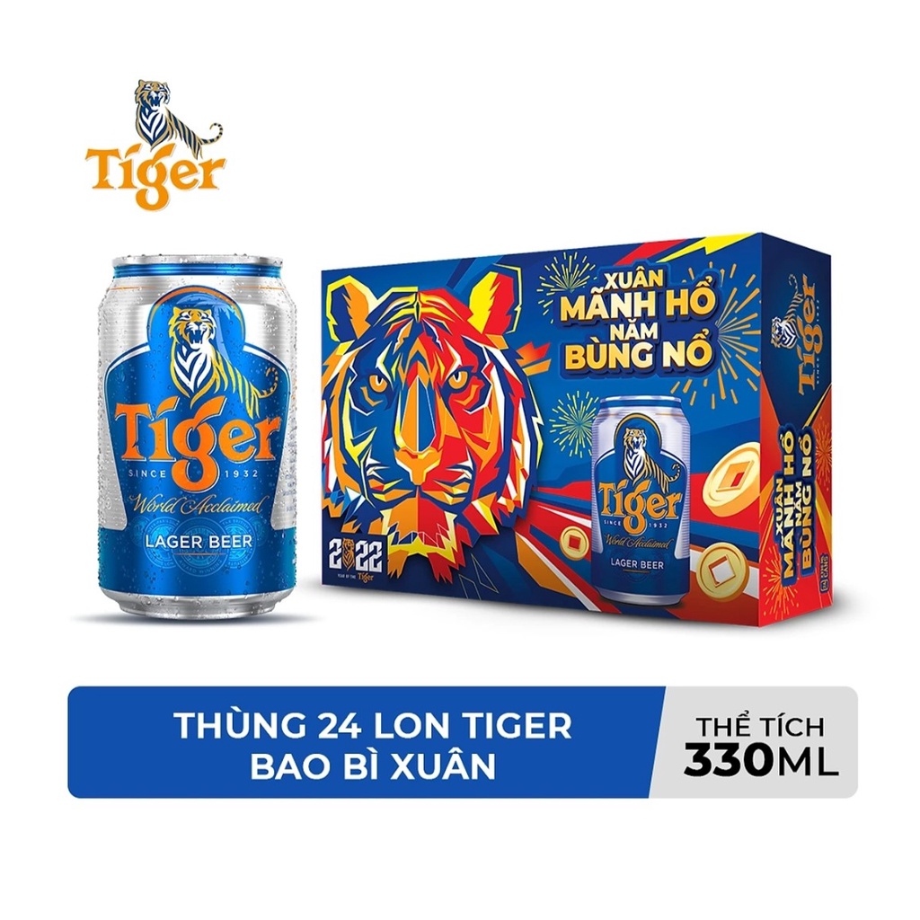 Date 17/11/22 - Thùng bia Tiger 24 lon 330ml