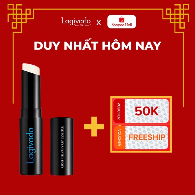 Son dưỡng môi không màu Hàn Quốc Lagivado dưỡng mềm mịn môi, giảm khô, giảm bong tróc môi  Lip Essence  dạng thỏi 3,2g