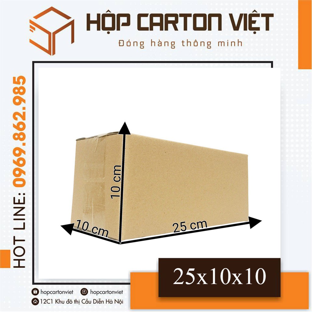 25x10x10 Thùng carton đóng hàng