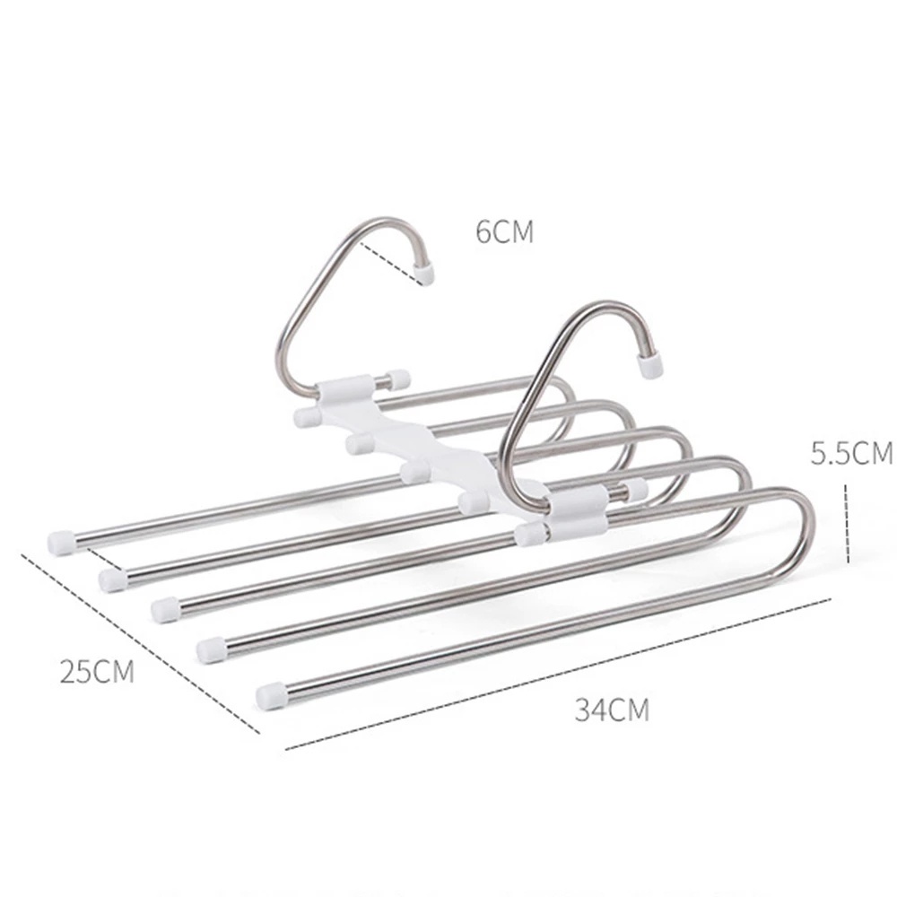 Móc Treo Quần Áo / Quần Áo Đa Năng 5 Trong 1 Bằng Thép Không Gỉ