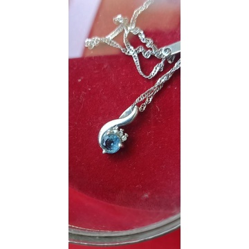 Trang sức si Nhật, Pt850, topaz, 3v kim tấm