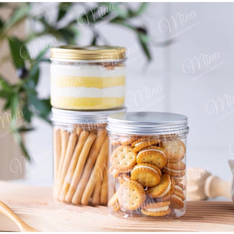 Hộp NHỰA Pet Nắp Nhôm nhiều cỡ