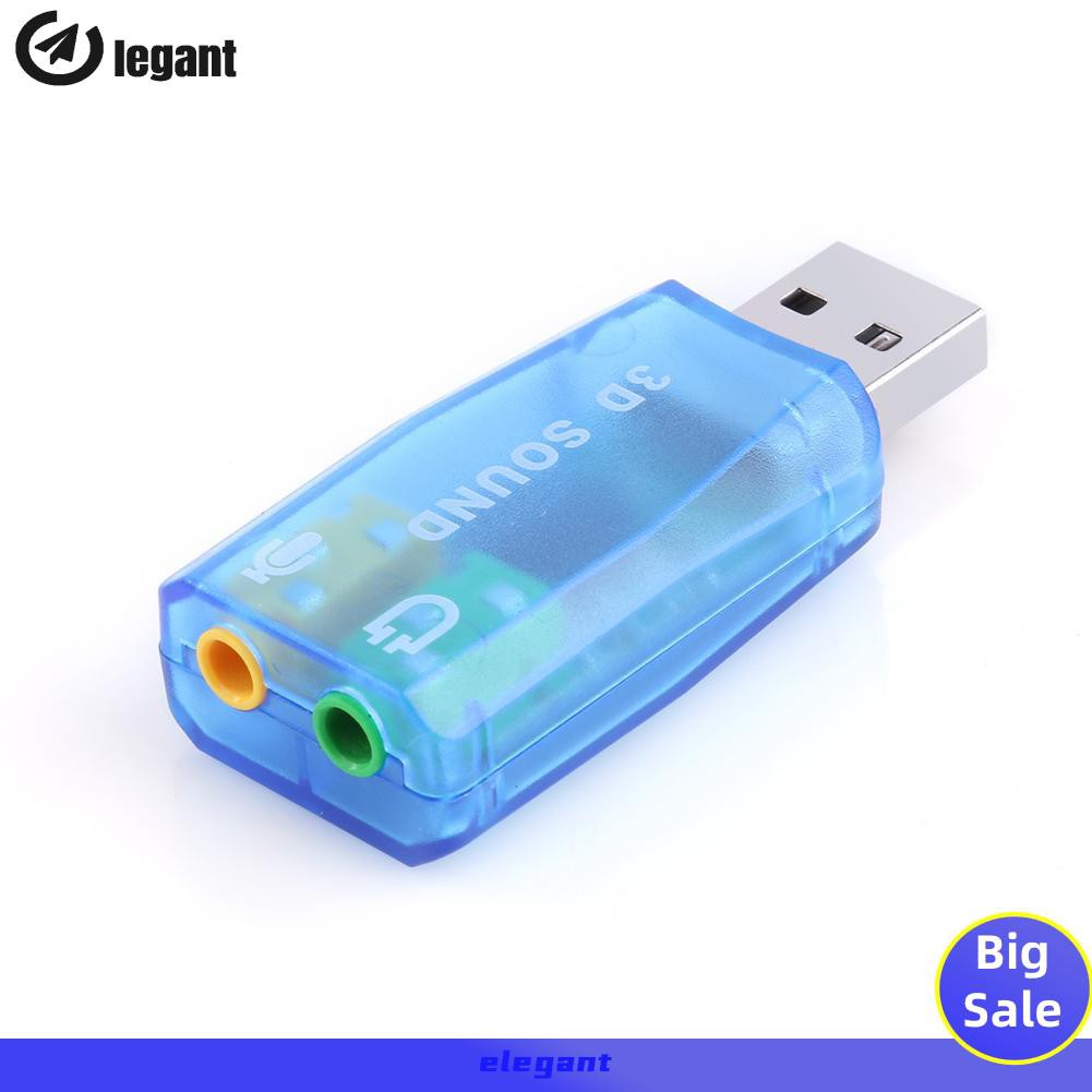 USB card âm thanh ngoài 3D kết nối tai nghe micro dành cho máy tính bàn