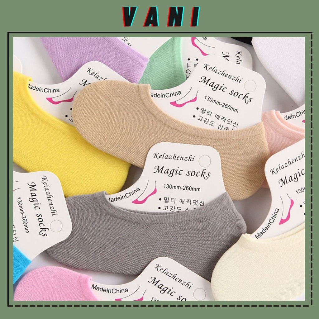 Tất Vớ Cổ Thuyền Mang Cao Gót, Búp Bê Thun Len Mỏng - VANI STORE [TAT00023-5]
