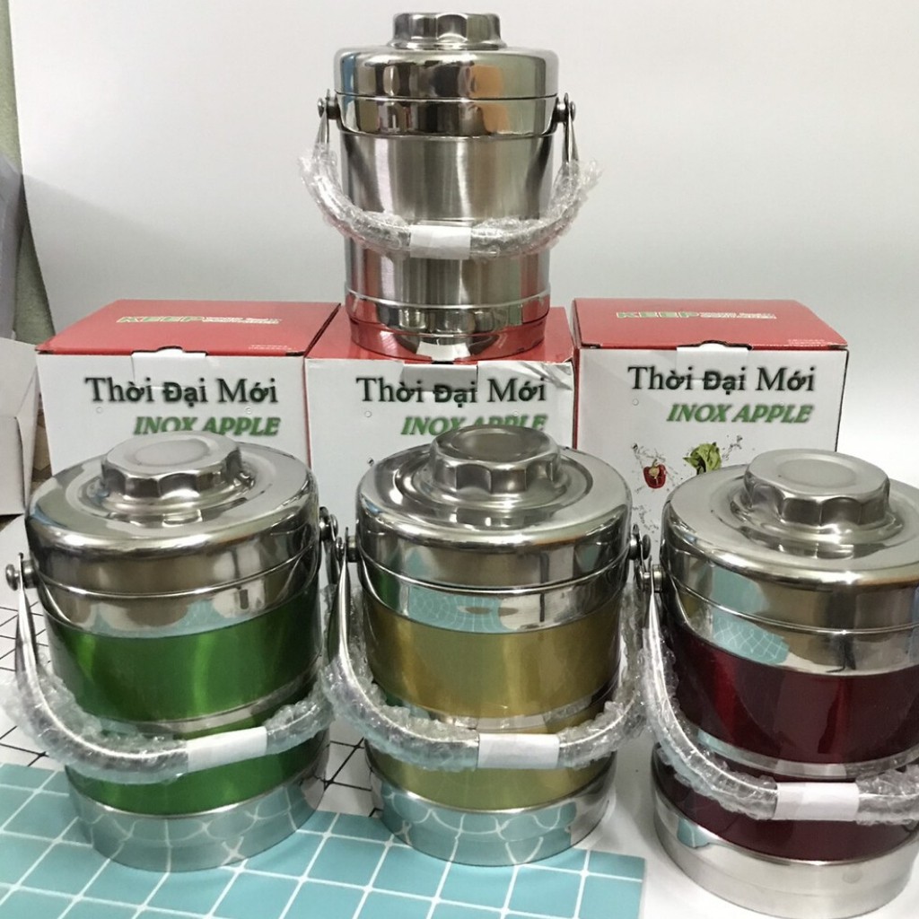 Cặp Lồng Inox Giữ Nhiệt Cao Cấp 3 Ngăn 1,4 Lít ( Giá Hủy Diệt )