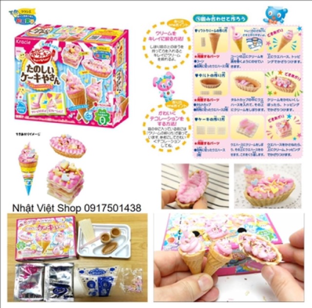 Bộ đồ chơi làm bánh ăn được Kracie Poppin Cookin Japan