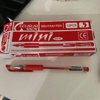 Hộp 7 Cây Viết Gel Nước Mini Envava - Mực Đỏ