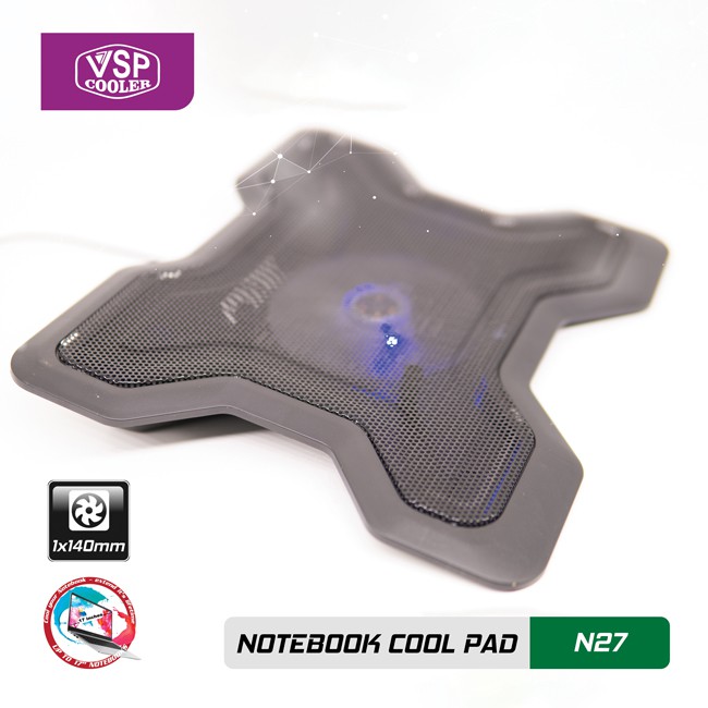 Đế Tản Nhiệt VSP Cooler N27 (1*Fan 14cm)