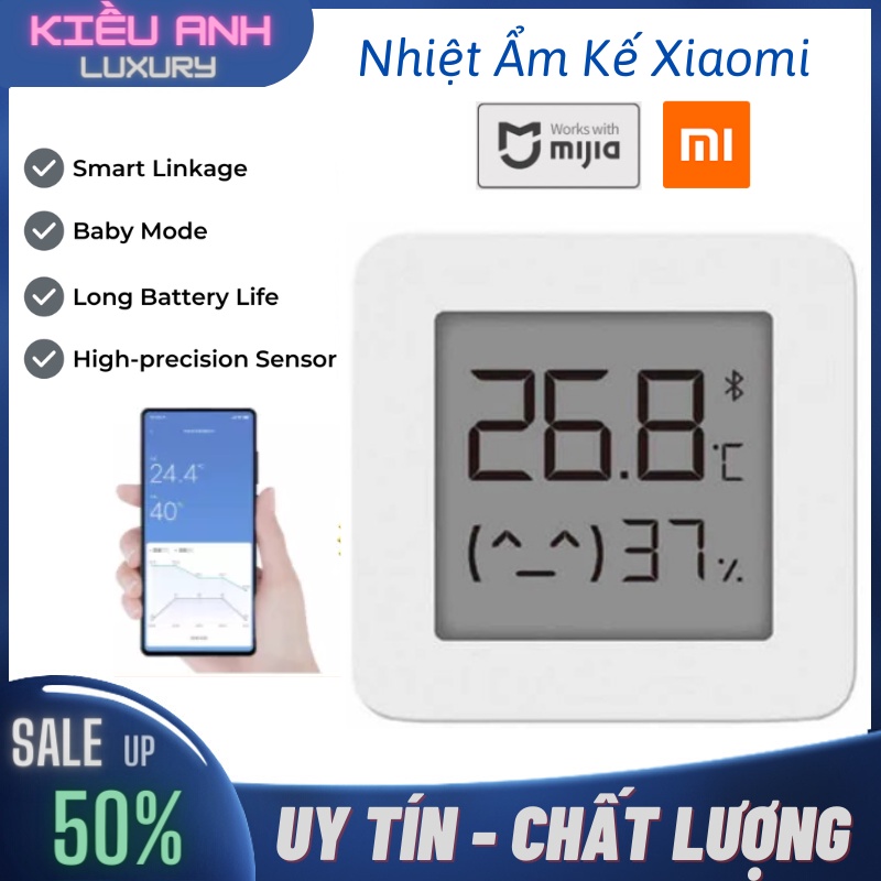 Nhiệt Ẩm Kế Xiaomi Mijia Gen 2 Đo Nhiệt Đô Và Độ Ẩm Chính Xác Với Cảm Biến Thông Minh Sensirion Kết Nối Blutoooth