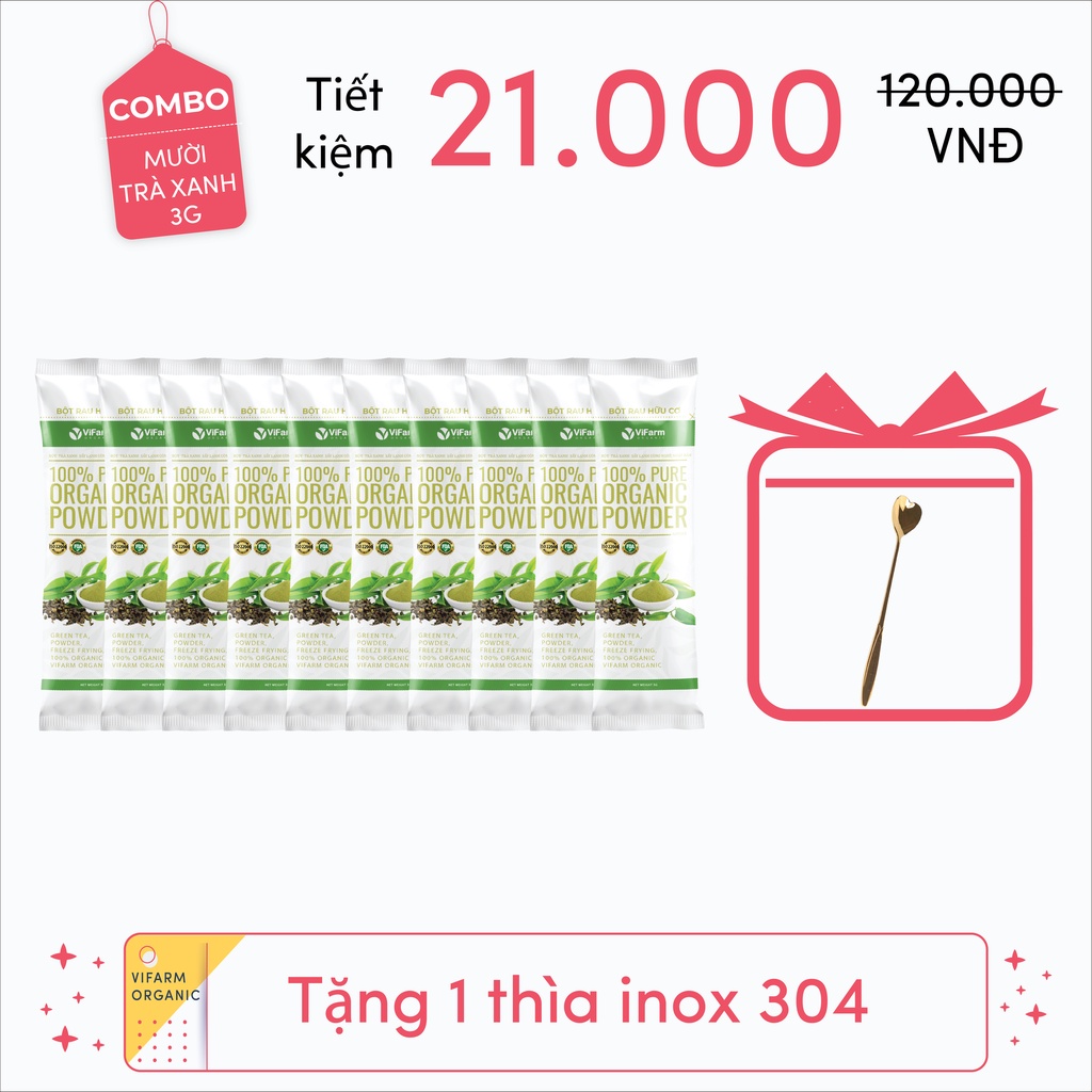 Bột matcha trà xanh VIFARM 50gram, bột làm bánh, đắp mặt, từ 100% trà xanh nguyên chất | BigBuy360 - bigbuy360.vn