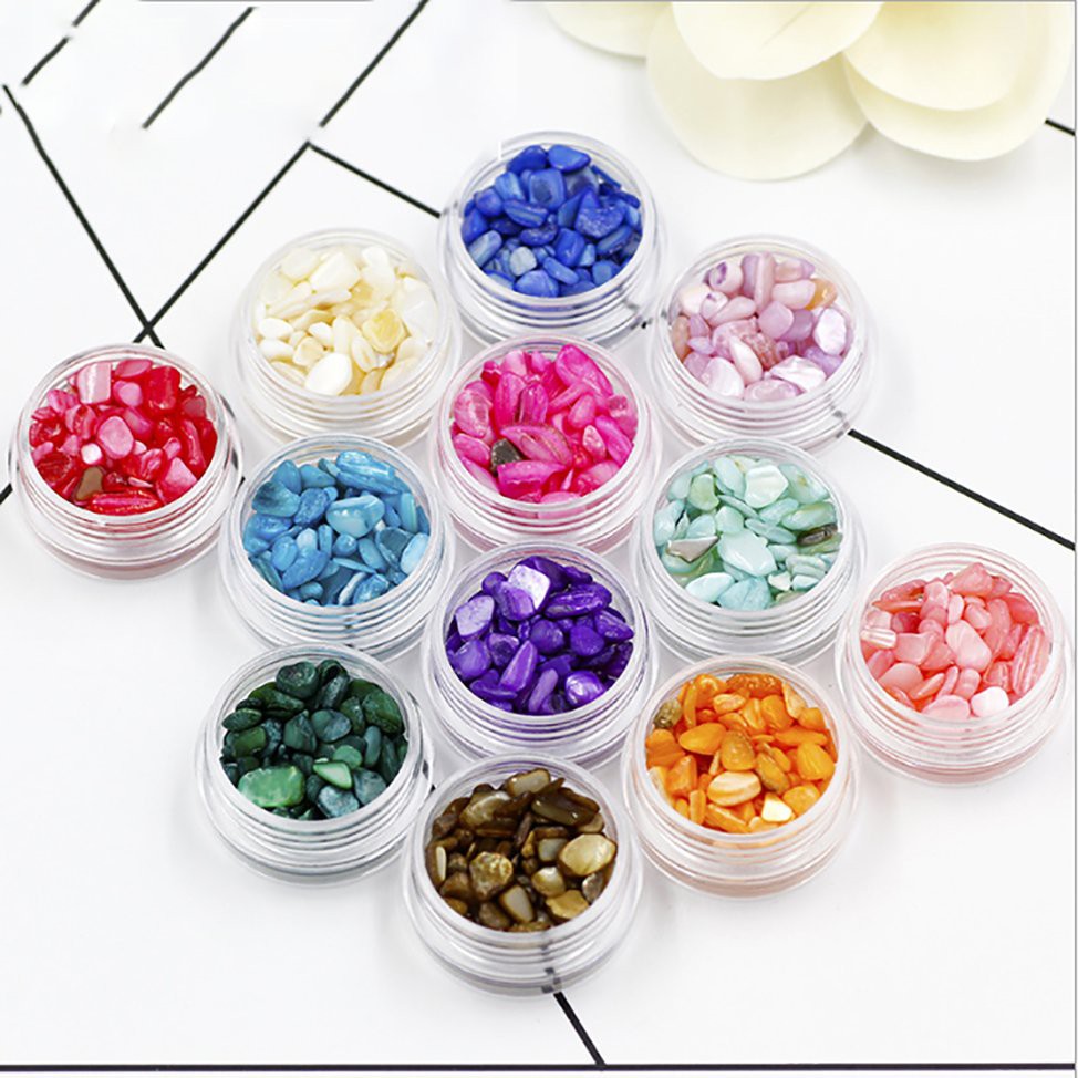 Natural Stone Shell Handmade Accessories Funny Gift Multicolor Filler