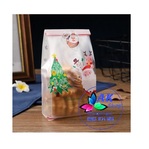 10 TÚI ĐỰNG COOKIES GIÁNG SINH (001)