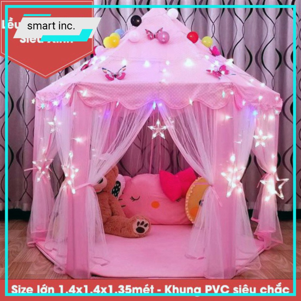 Lều Lục Giác Cắm Trại Đi Chơi Houseware Mùng Màn Che Bảo Vệ Lều Nhà Công Chúa Hoàng Tử Cho Bé Gái Ngủ Vui Chơi 1.4m