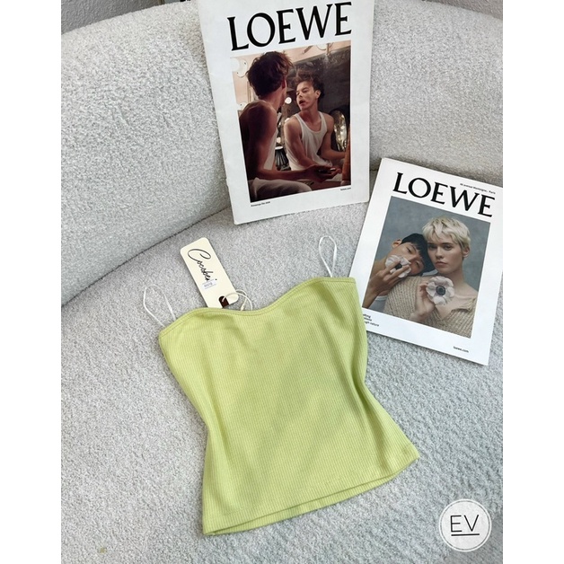 CHÂN VÁY JEANS TRƠN + ÁO THUN TĂM 2 DÂY LOẠI 1 MS30019