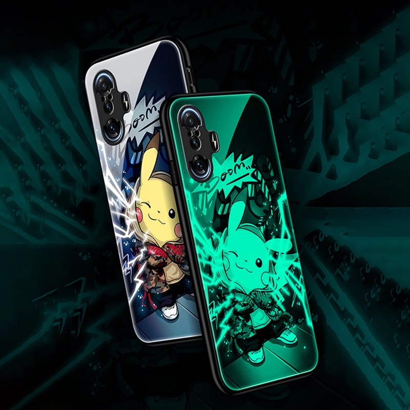 Ốp điện thoại họa tiết rồng dạ quang cho Xiaomi Redmi K40 Gaming Poco F3 F4 F5 F5 Pro Redmi K50 Gaming Redmi K50 K50 Pro K60 K60 Pro Redmi K40 K40 Pro K40s Anime Naruto Fashion Tempered Glass Hard Casing Glow in the Dark