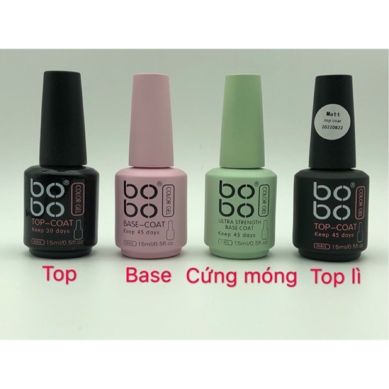 Sơn gel top base cứng móng lì