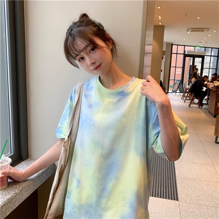 Áo thun tay ngắn phong cách retro Hàn Quốc