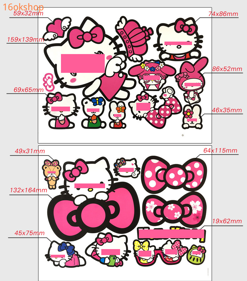 Miếng dán ô tô dễ thương