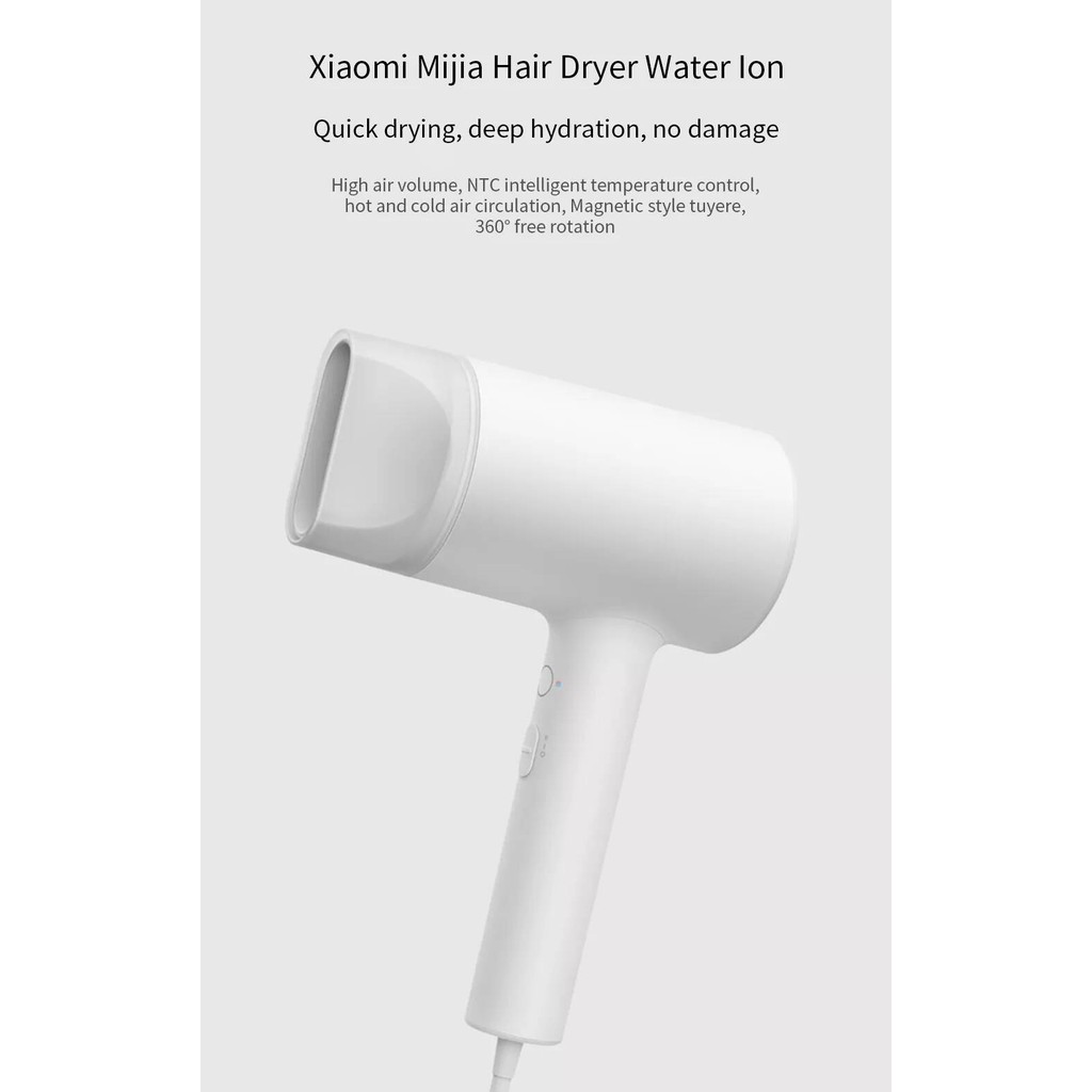 MÁY SẤY TÓC ION NƯỚC XIAOMI MIJIA CMJ01LX 1800W - HÀNG CAO CẤP - SẤY NHANH KHÔ - CHĂM SÓC TÓC TỐI ƯU
