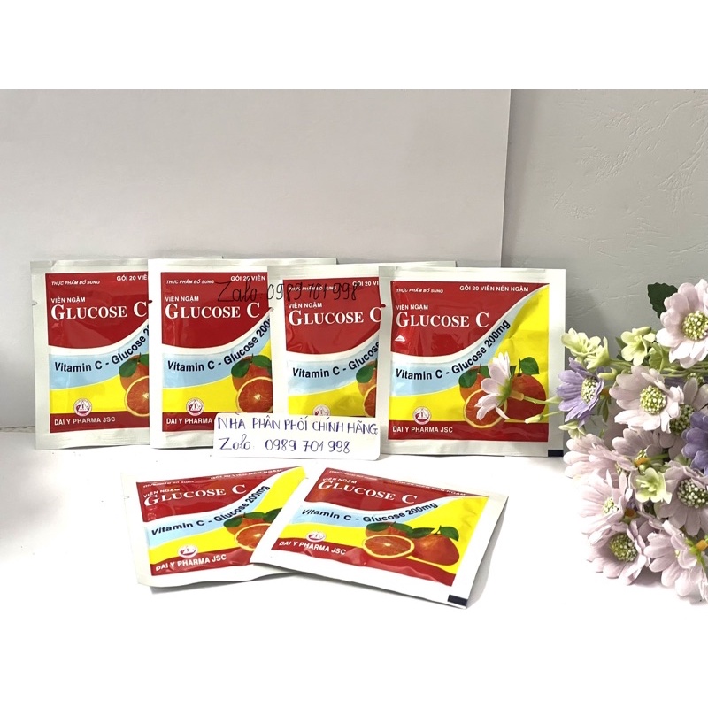 Combo 10 gói C ngậm tăng đề kháng bổ sung vitamin C mẫu mới cải tiến ngon hơn zai hơn
