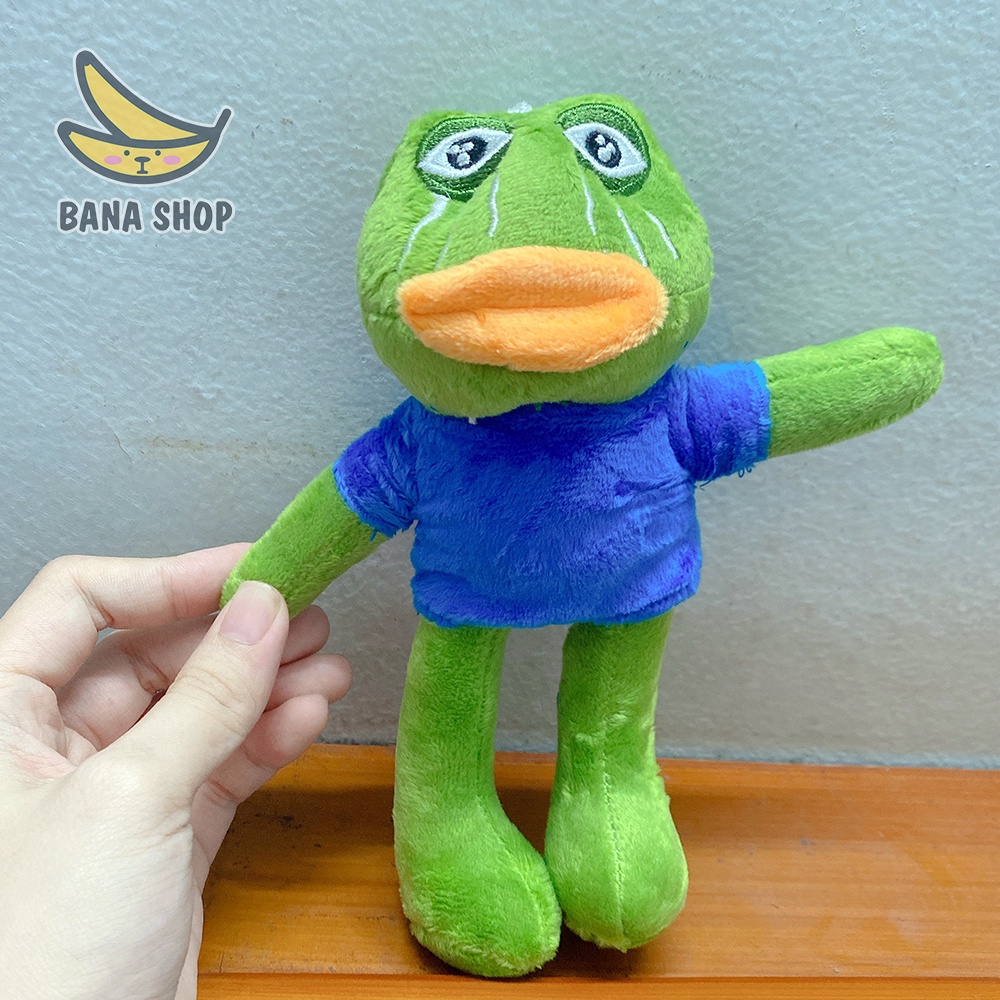 Gấu bông móc khoá ếch xanh Pepe sad frog mini khóc nhè dành cho vozer