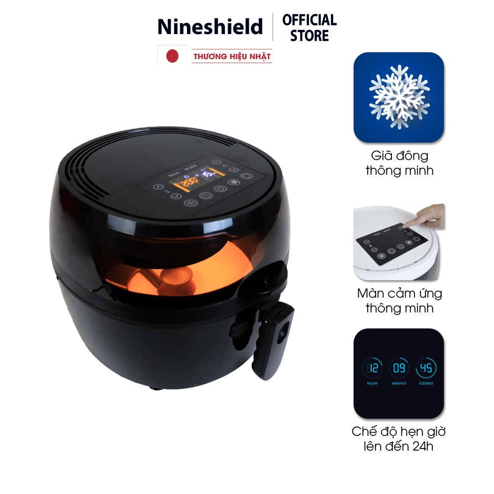 Nồi Chiên Không Dầu Nineshield 8L Điện Tử KB6001