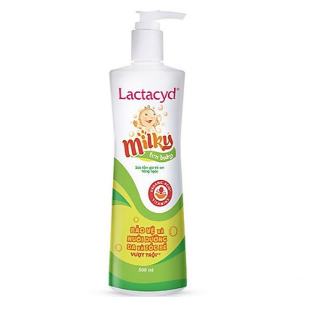 Sữa Tắm Gội Trẻ Em Lactacyd Milky Chai 500ml