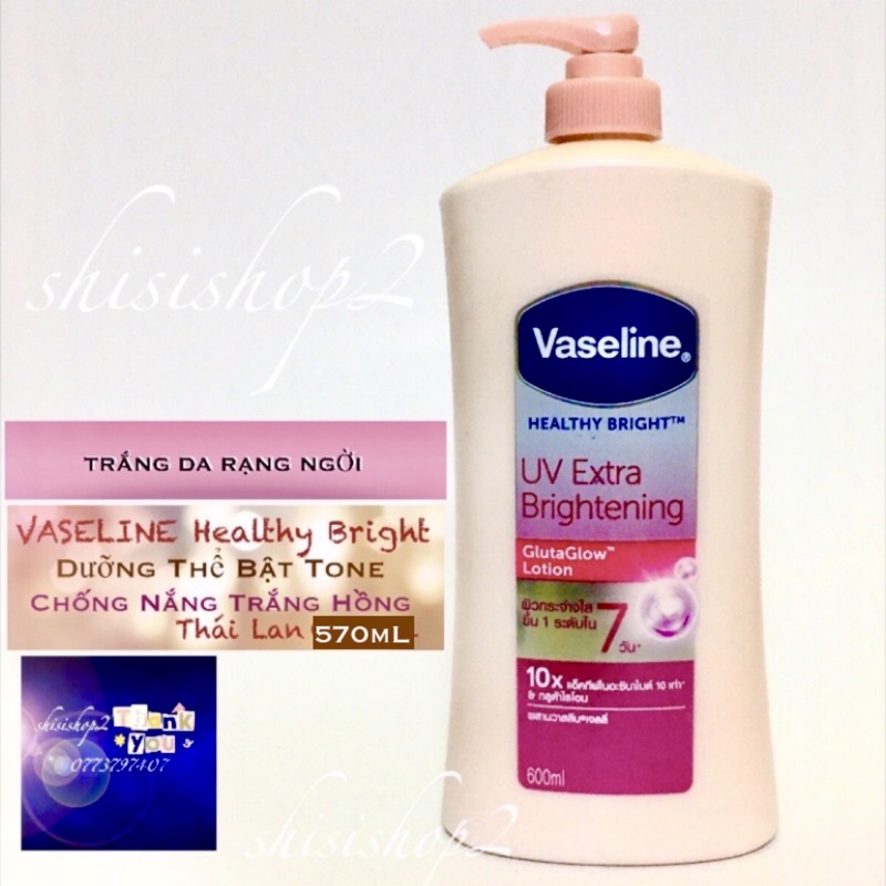 Dưỡng thể Ban ngày Vaseline lọc UV 10X 570ML Thái lan