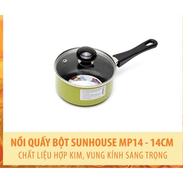 Nồi Quánh Sunhouse SHG-MP 14cm &amp; 16cm Không Đun Bếp từ