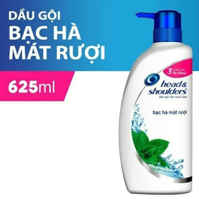 Dầu gội bạc hà mát rượi Head and Shoulders 625ml