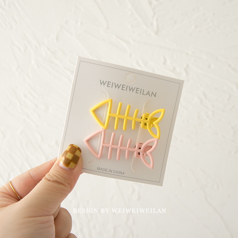 [Màu Sắc Ngẫu Nhiên] Kẹp Tóc Hình Xương Cá Màu Sắc Ngọt Ngào Phụ Kiện Thời Trang Cho Nữ AB030