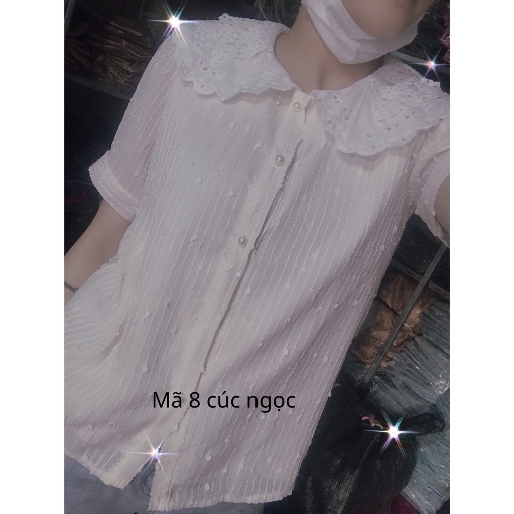 Áo sơ mi nữ cực xinh [Hàng Cao Cấp - Y Hình] Áo cộc tay -]