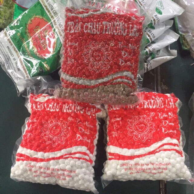 Trân châu làm trà sữa, trà thái .
