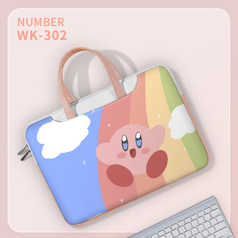 DIY Kawaii Máy tính xách tay Balo da PU Túi xách dễ thương Hộp đựng Túi xách màu hồng của phụ nữ