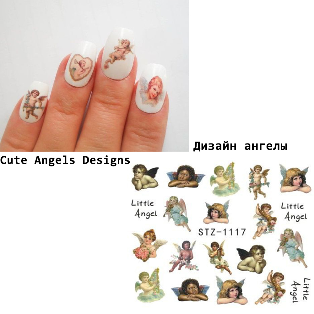 Nhãn Dán Trang Trí Móng Tay Hình Thiên Thần DIY