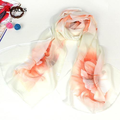 Khăn Voan Choàng Cổ Họa Tiết Hoa Thời Trang Thanh Lịch Dành Cho Nữ
